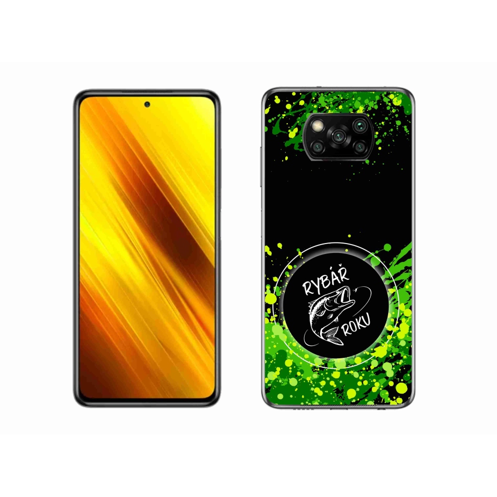 Gélový kryt mmCase na Xiaomi Poco X3 Pro - rybár roku čierne pozadie