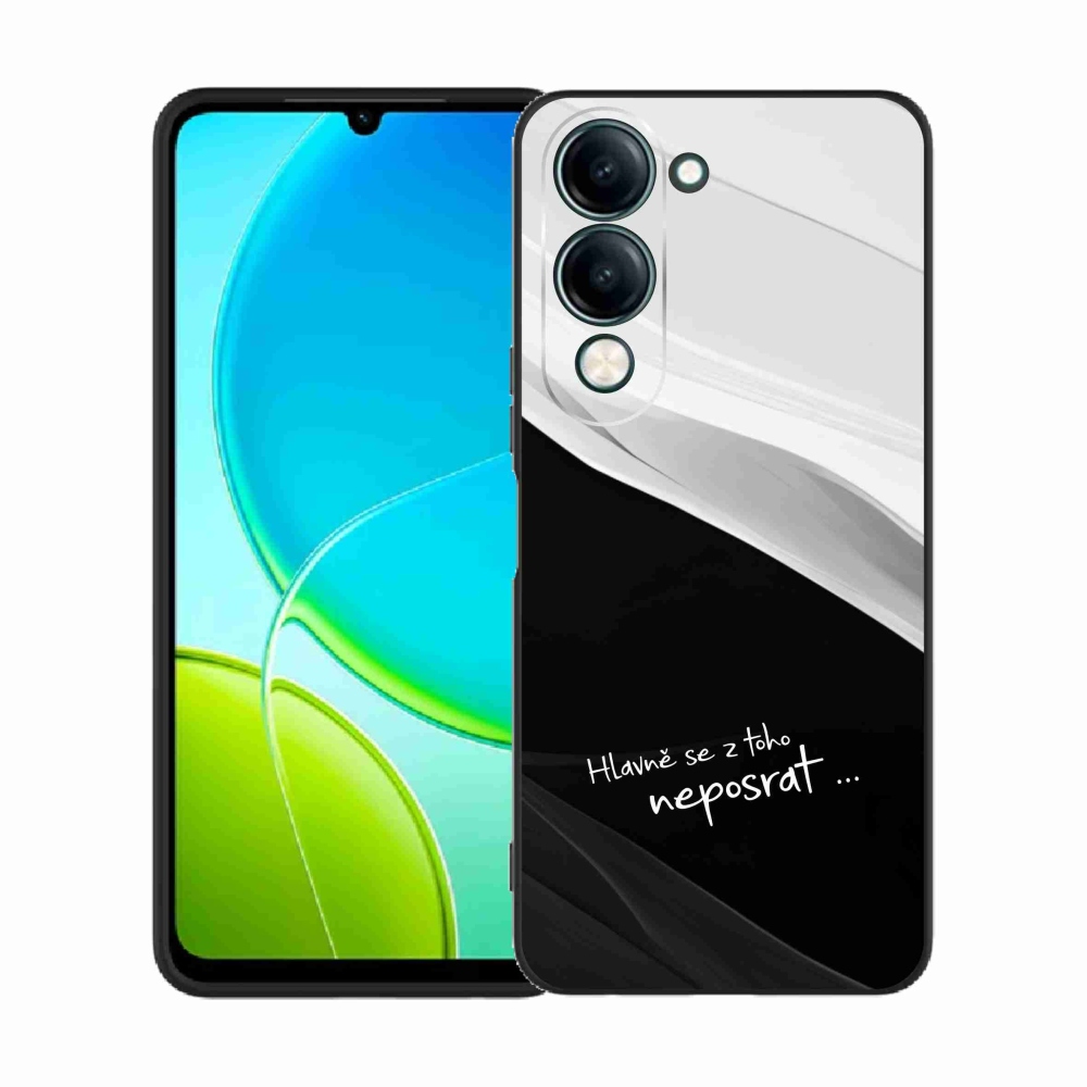 Gélový kryt mmCase na Vivo Y29s 5G - vtipný text 13 čiernobiele pozadie