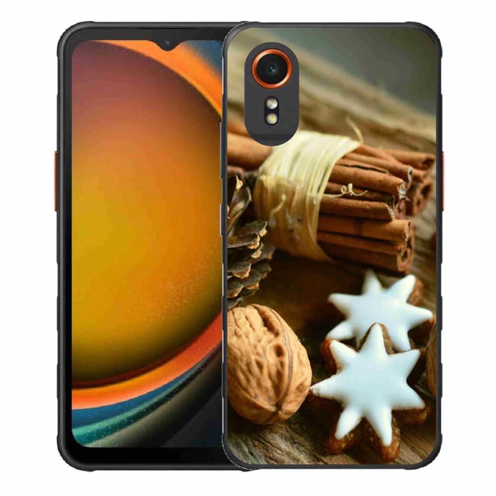 Gélový kryt mmCase na Samsung Galaxy Xcover 7 - škorica a perníčky