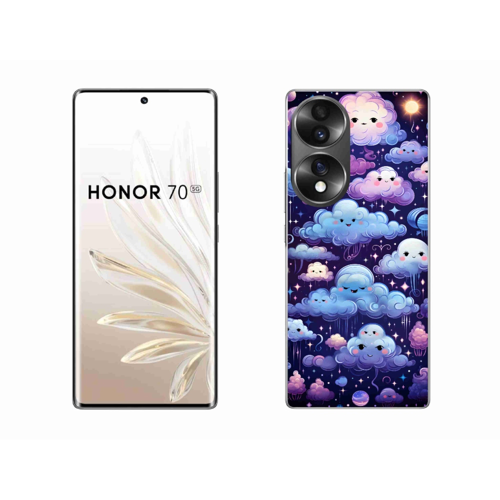 Gélový kryt mmCase na Honor 70 - mráčiky