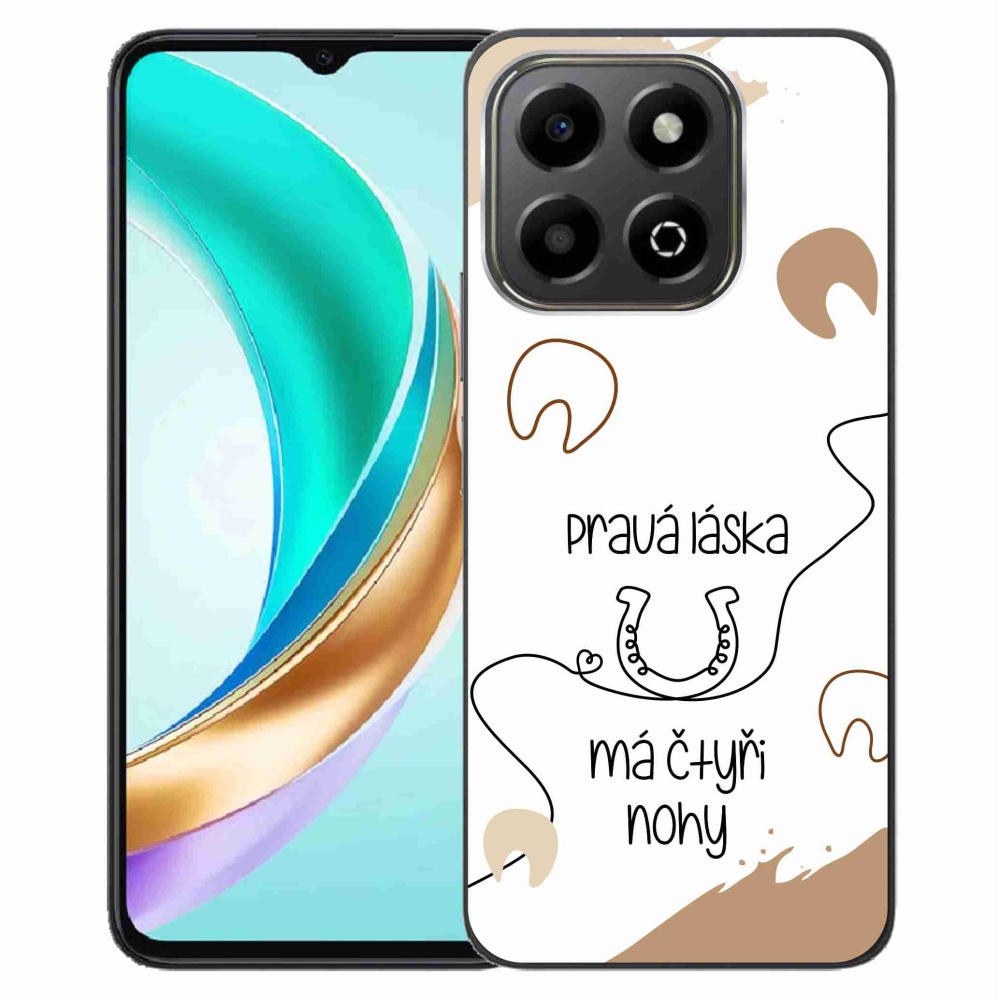 Gélový kryt mmCase na Honor X6b - konský motív biele pozadie