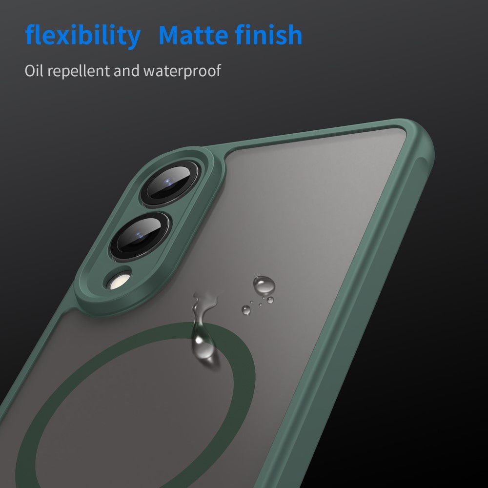 Case matný gélový obal s MagSafe na Samsung Galaxy S25 Edge - zelený