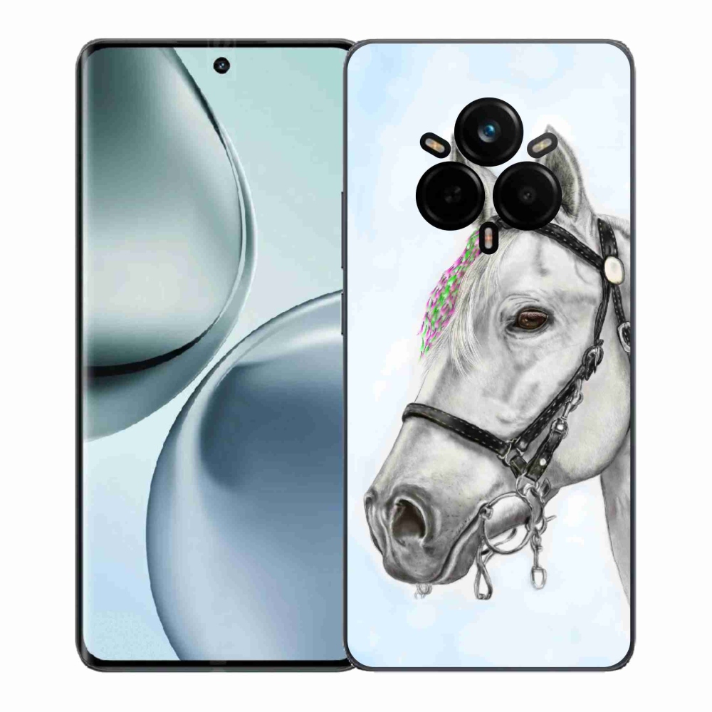 Gélový kryt mmCase na Realme 14 Pro+ 5G - biely kôň 1