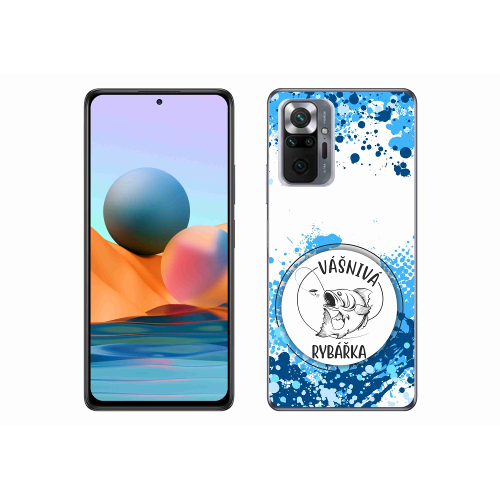 Gélový kryt mmCase na Xiaomi Redmi Note 10 Pro - vášnivá rybárka biele pozadie