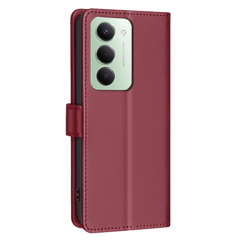 BINFEN knižkové púzdro na Xiaomi Redmi 15 5G (169mm) - červené