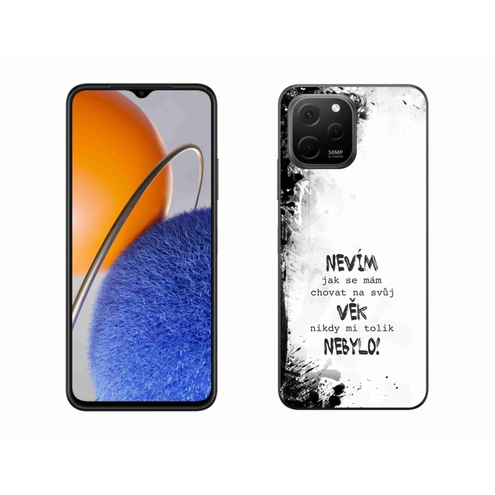 Gélový kryt mmCase na Huawei Nova Y61 - vtipný text 14 biele pozadie