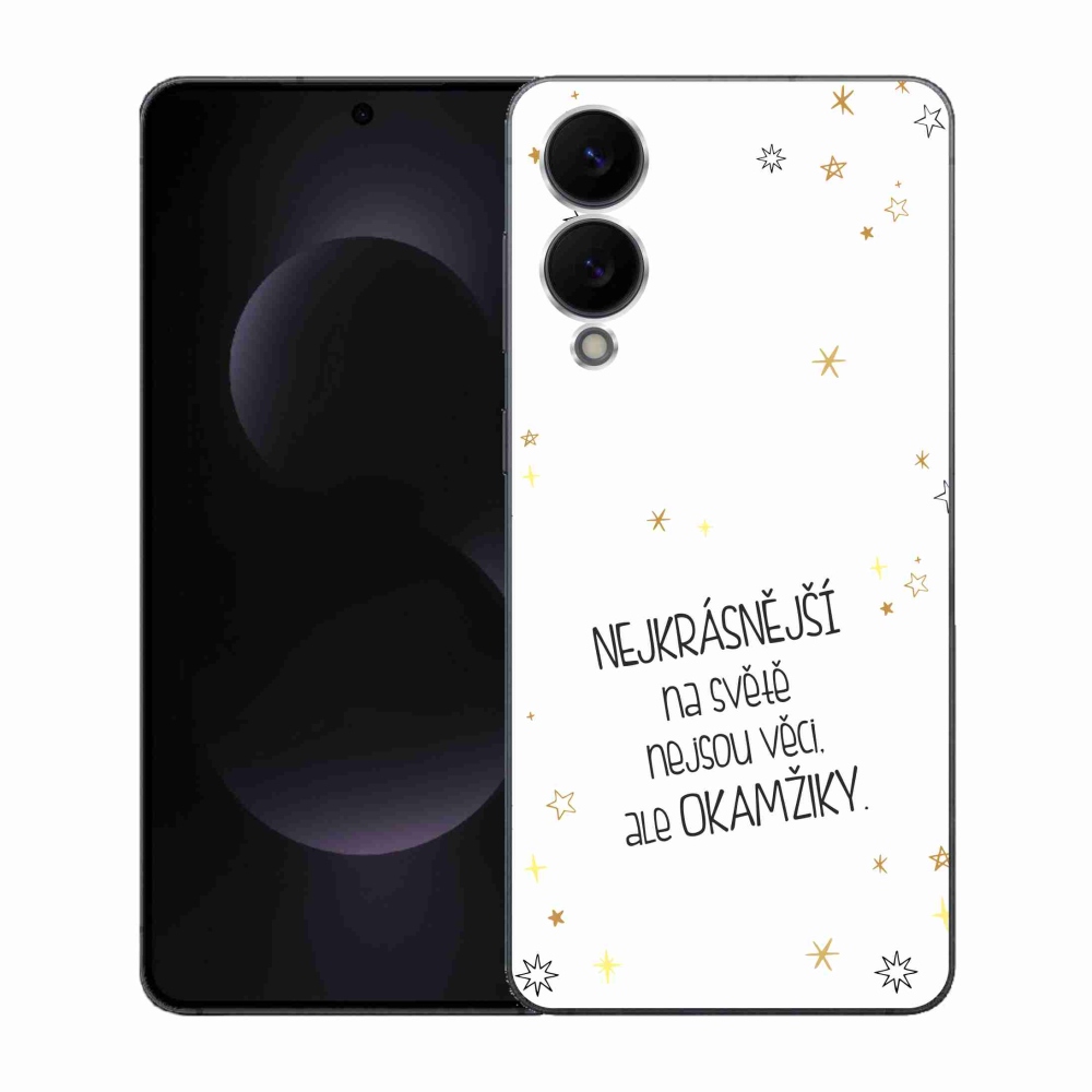 Gélový kryt mmCase na Samsung Galaxy S25 Edge - citát 4 biele pozadie