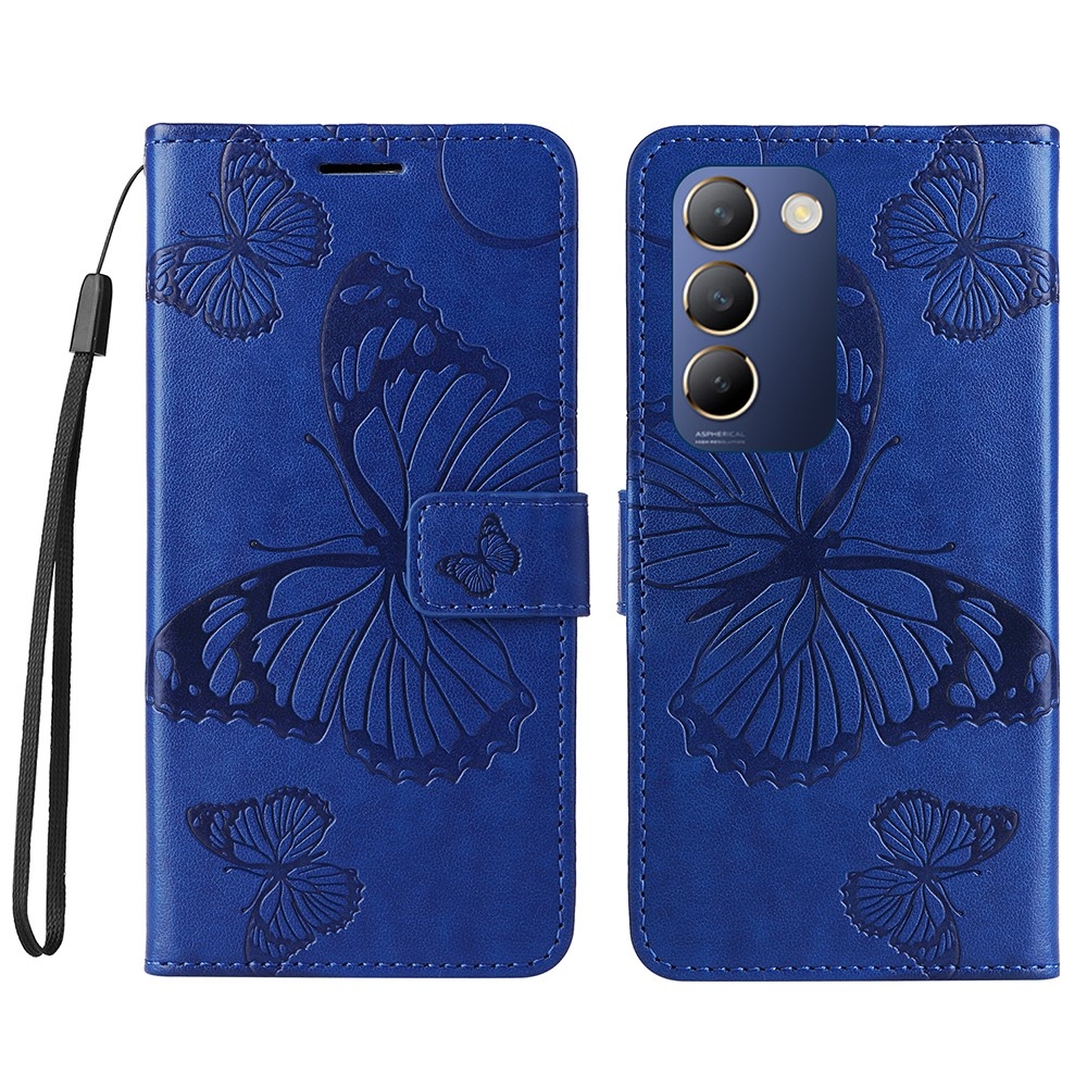 Big Butterfly knižkové púzdro na Vivo V40 SE 4G/5G - modré