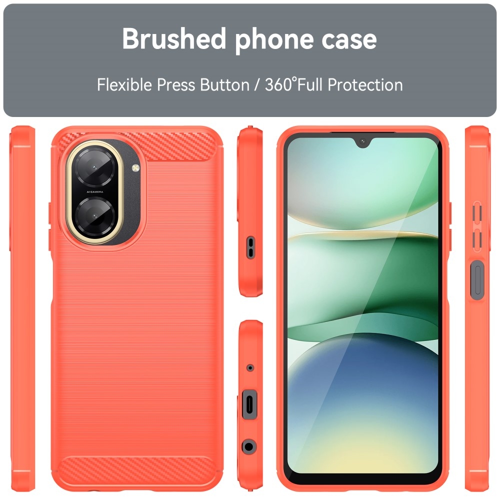 Carbon odolný gélový obal na Xiaomi Redmi A5 (173.45x79.35x8.45mm) - červený