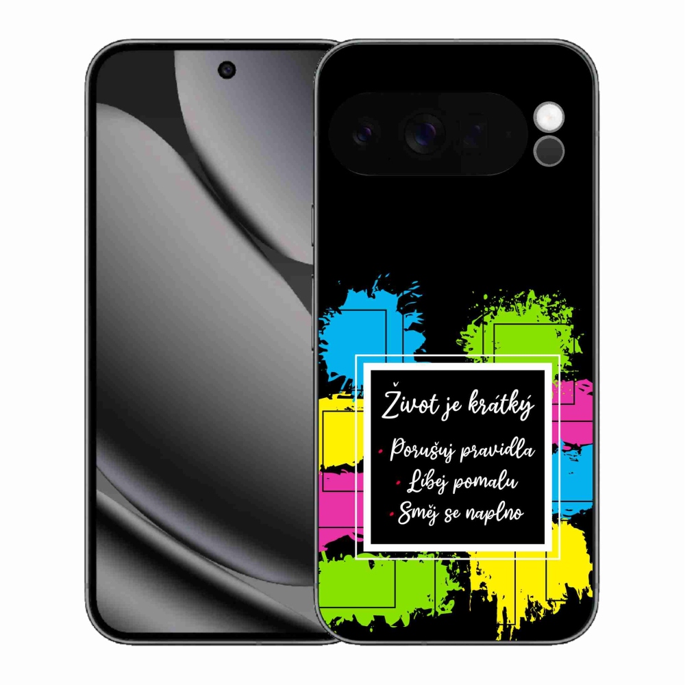 Gélový kryt mmCase na Google Pixel 10 Pro XL - citát 5 čierne pozadie