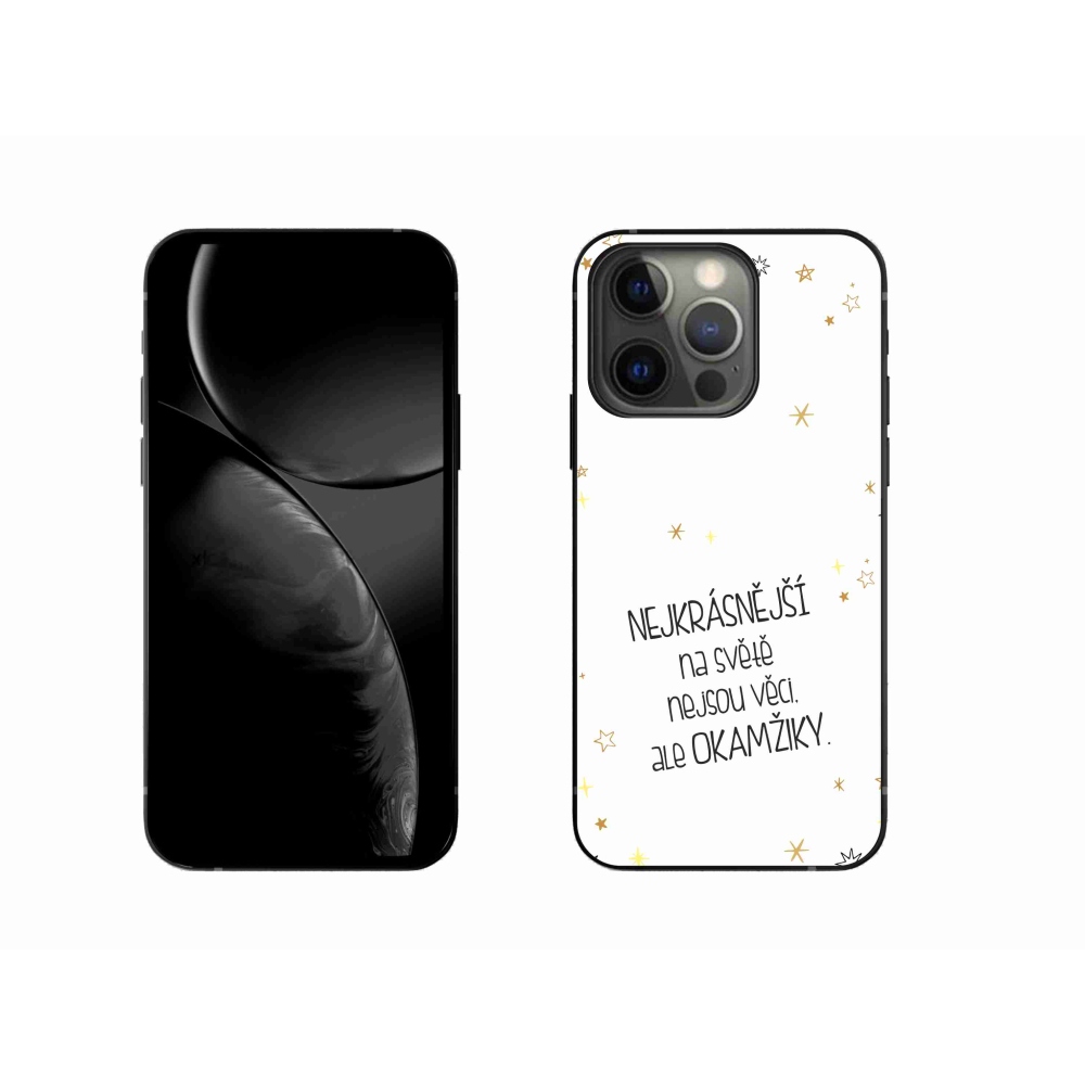Gélový kryt mmCase na iPhone 13 Pro 6.1 - citát 4 biele pozadie
