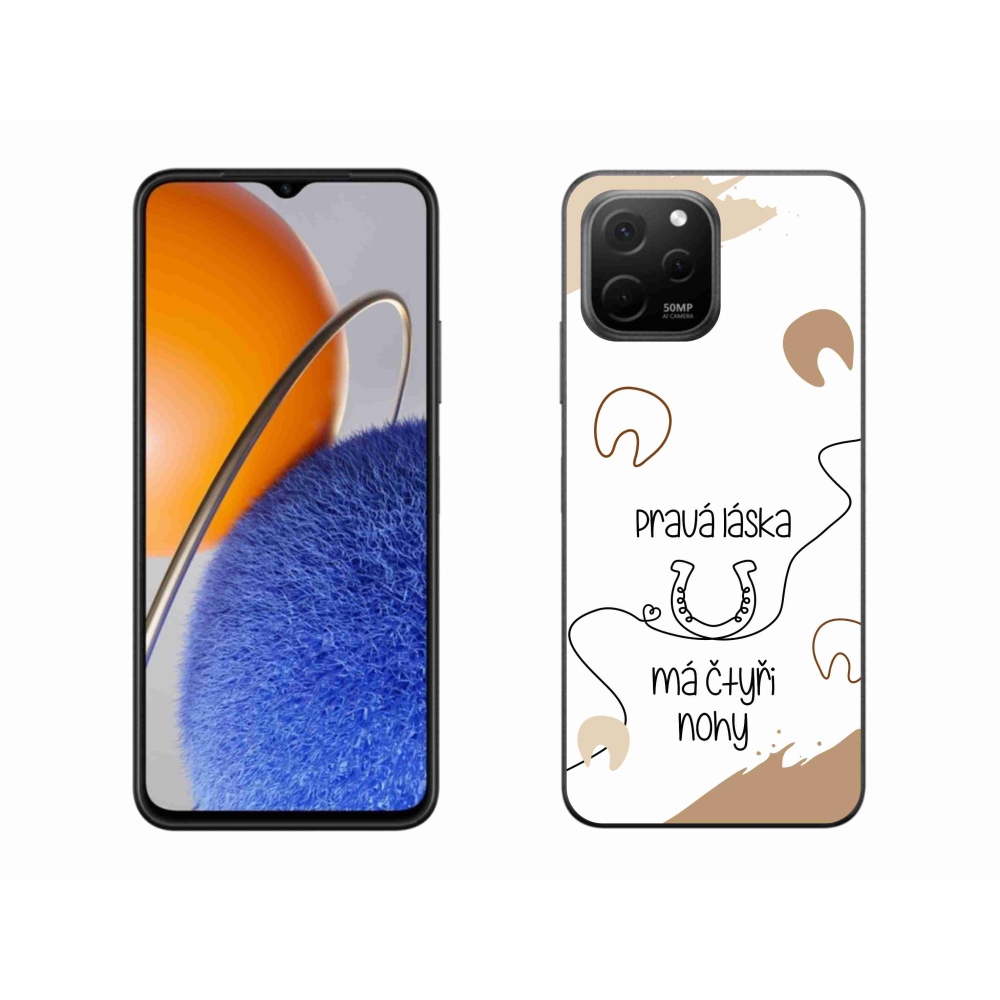 Gélový kryt mmCase na Huawei Nova Y61 - konský motív biele pozadie