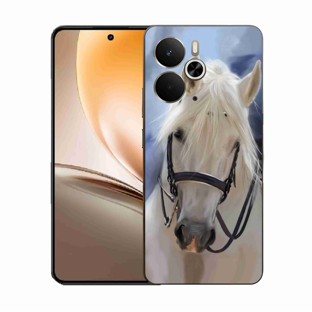 Gélový kryt mmCase na Realme 14 5G - biely kôň