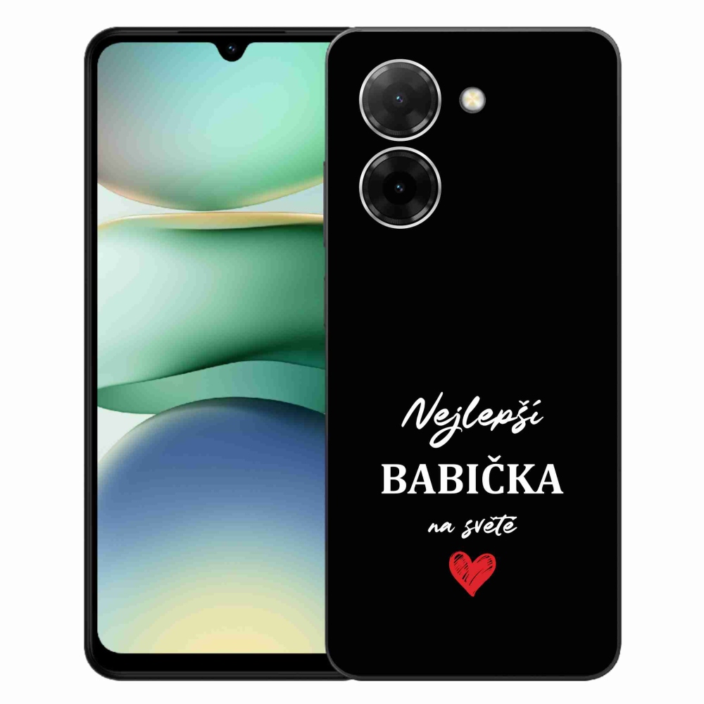 Gélový kryt mmCase na Xiaomi Redmi A5 (173.45x79.35x8.45mm) - najlepšia babička 1 čierne pozadie