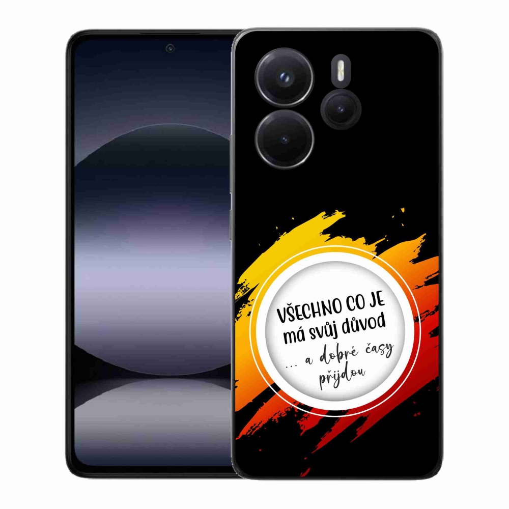 Gélový kryt mmCase na Xiaomi Redmi Note 14 - citát 3 čierne pozadie
