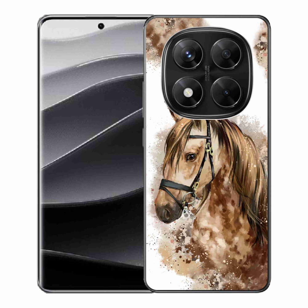 Gélový kryt mmCase na Xiaomi Redmi Note 14 Pro 5G/Poco X7 5G - hnedý kreslený kôň