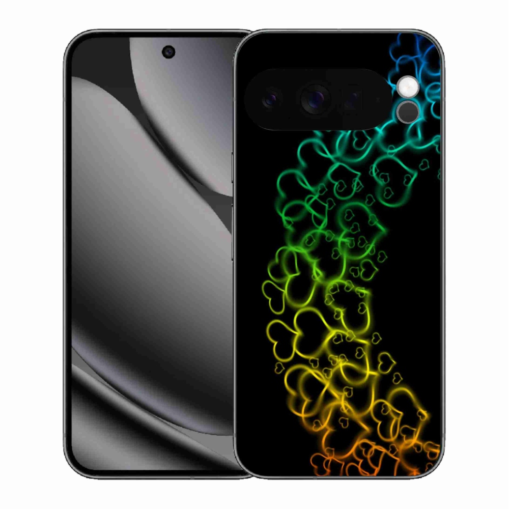 Gélový kryt mmCase na Google Pixel 10 Pro XL - farebné srdiečka