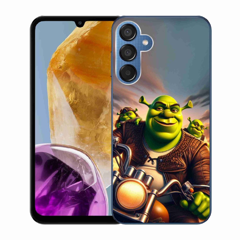 Gélový kryt mmCase na Samsung Galaxy M15 5G - shrek na motorke