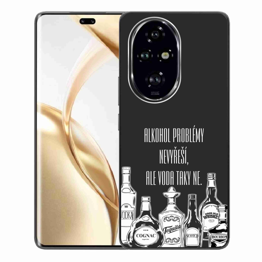Gélový kryt mmCase na Honor 200 Pro 5G - vtipný text čierne pozadie
