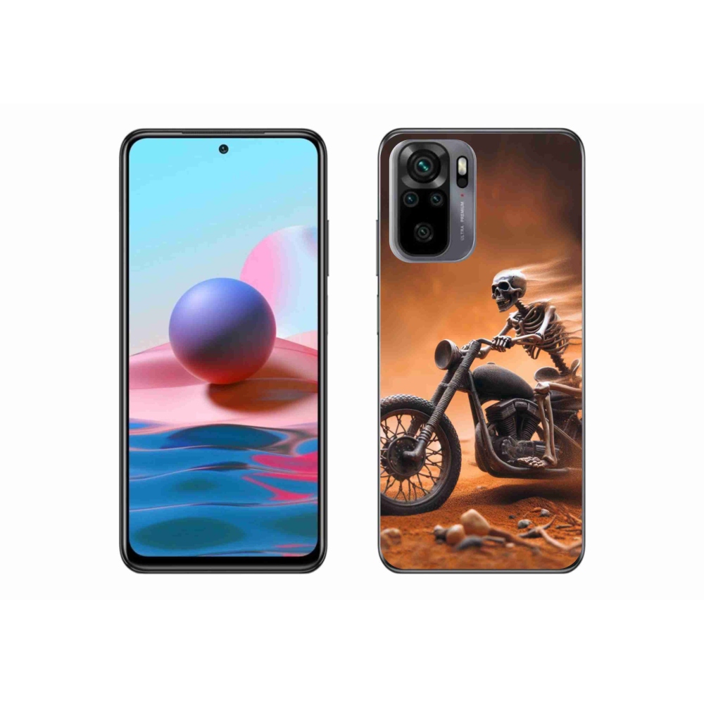 Gélový kryt mmCase na Xiaomi Redmi Note 10S - kostra na motorke