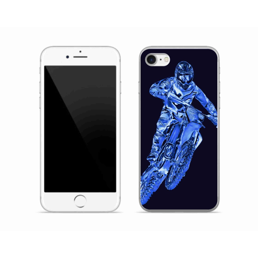 Gélový kryt mmCase na iPhone SE (2020) - motocross 1