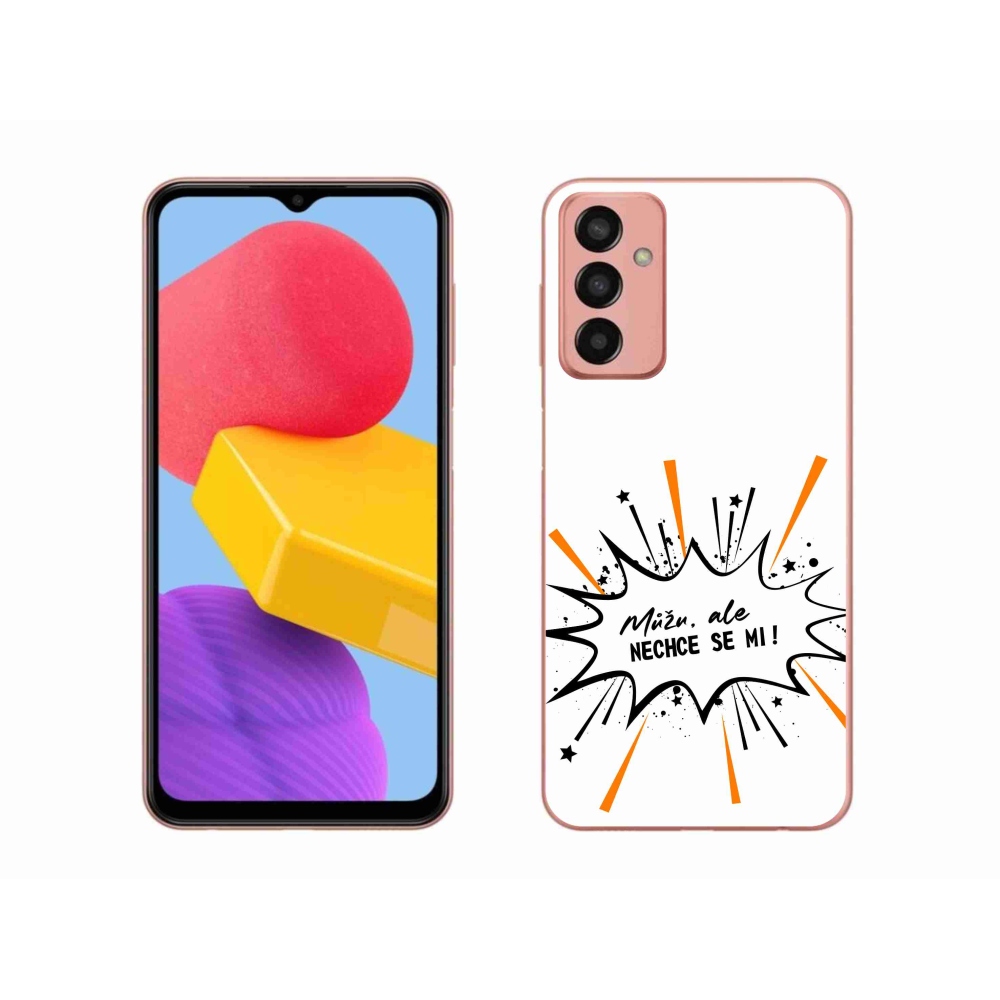 Gélový kryt mmCase na Samsung Galaxy M13 - vtipný text 11 biele pozadie