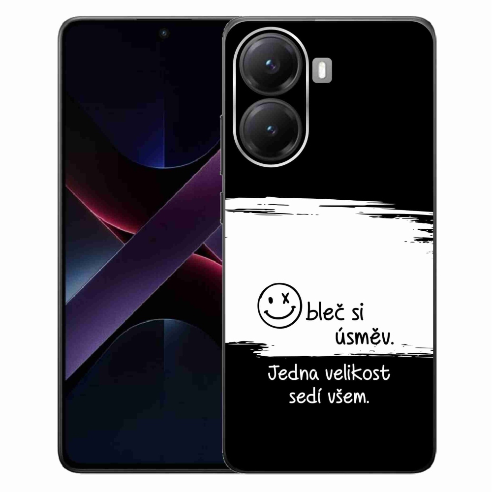 Gélový kryt mmCase na Xiaomi Poco X7 Pro 5G - vtipný text 8 bieločierne pozadie