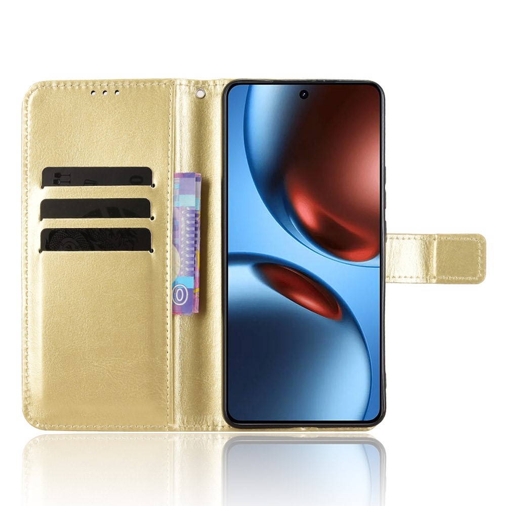 Crazy knižkové puzdro na Realme GT 7 5G - zlaté