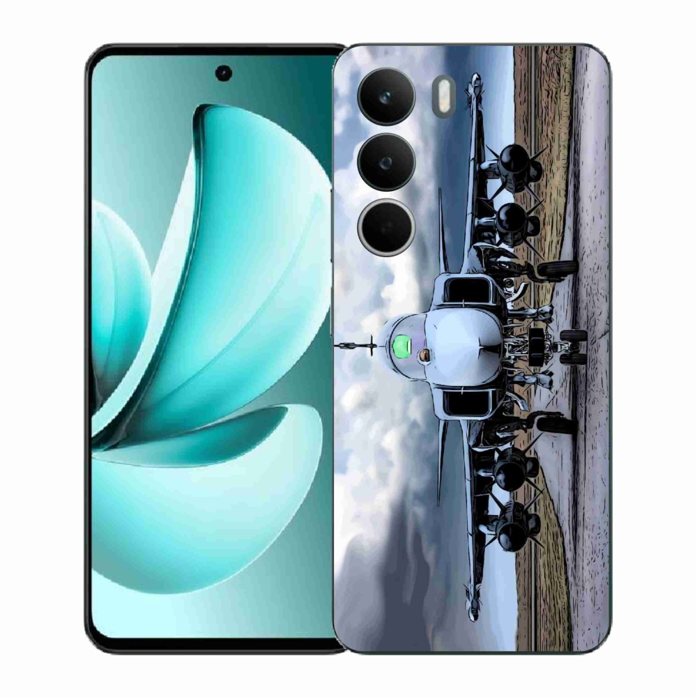 Gélový kryt mmCase na Realme C71 - vojenské lietadlo