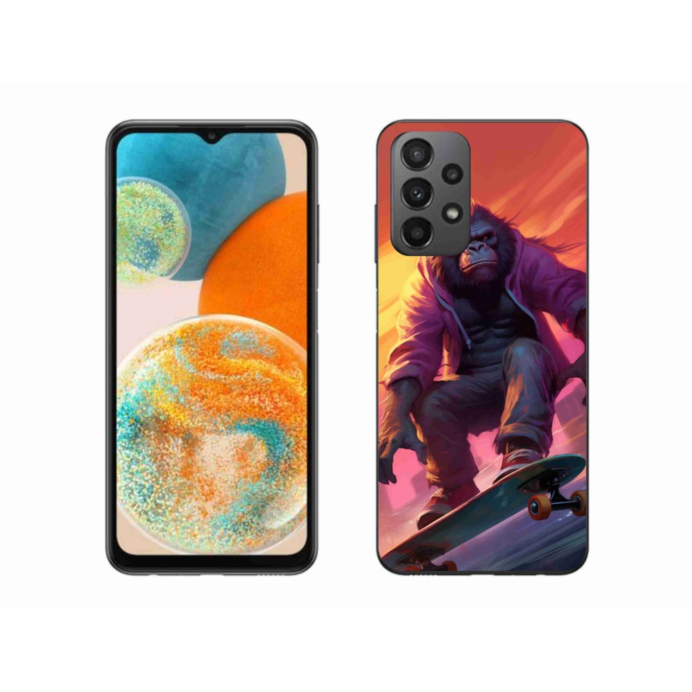 Gélový kryt mmCase na Samsung Galaxy A23 4G/5G - gorila na skateboarde