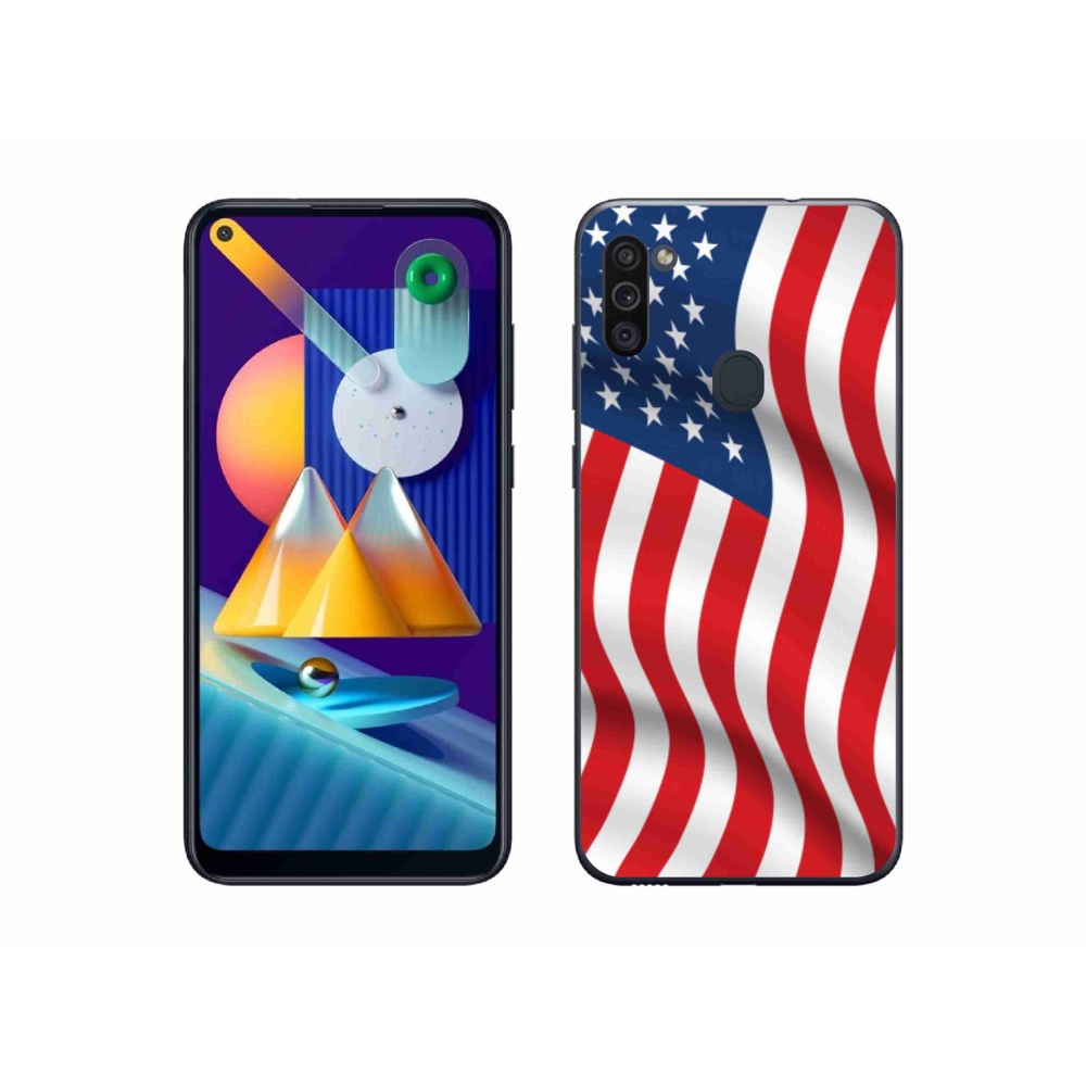 Gélový kryt mmCase na mobil Samsung Galaxy M11 - USA vlajka