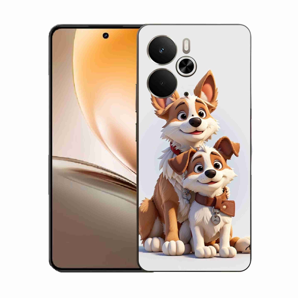 Gélový kryt mmCase na Realme 14 5G - kreslenie psy