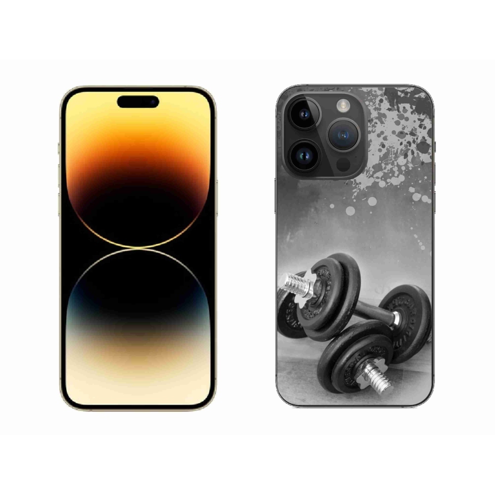Gélový kryt mmCase na iPhone 14 Pro Max 6.7 - činky 1