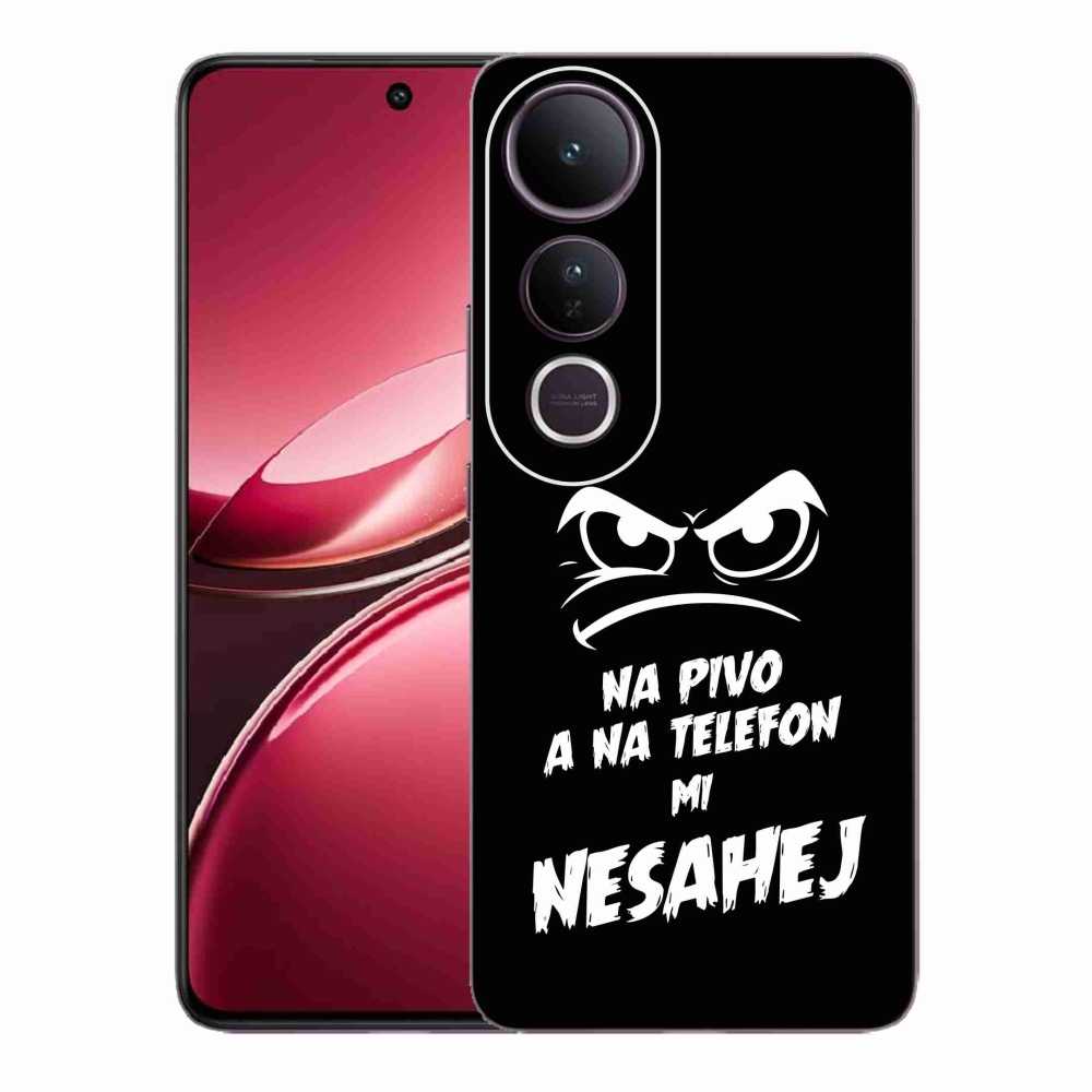 Gélový kryt mmCase na Vivo V50 Lite 4G/5G - pivný motív 2 čierne pozadie