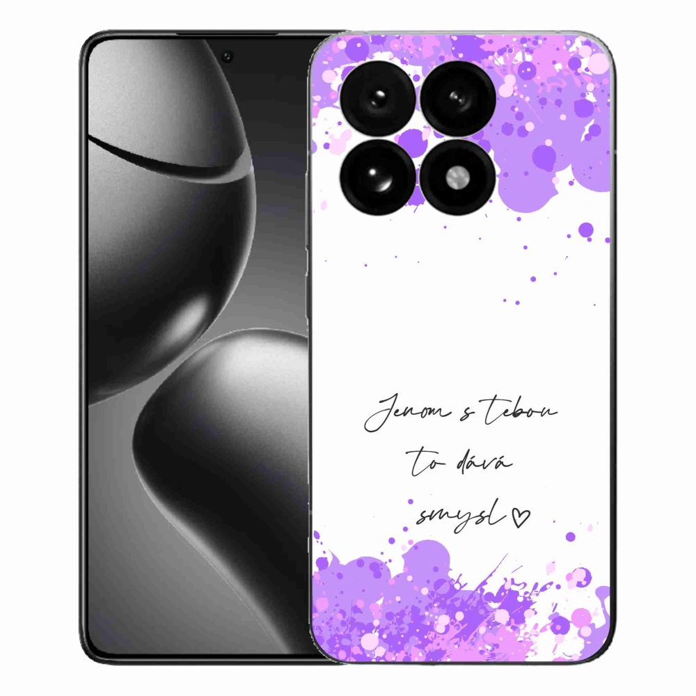 Gélový kryt mmCase na Xiaomi 15T - zamilovaný text biele pozadie