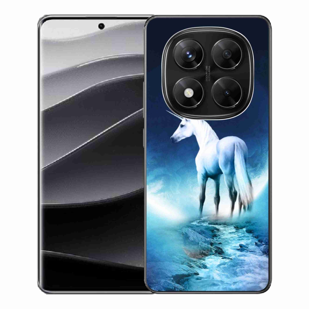 Gélový kryt mmCase na Xiaomi Redmi Note 14 Pro 5G/Poco X7 5G - biely jednorožec