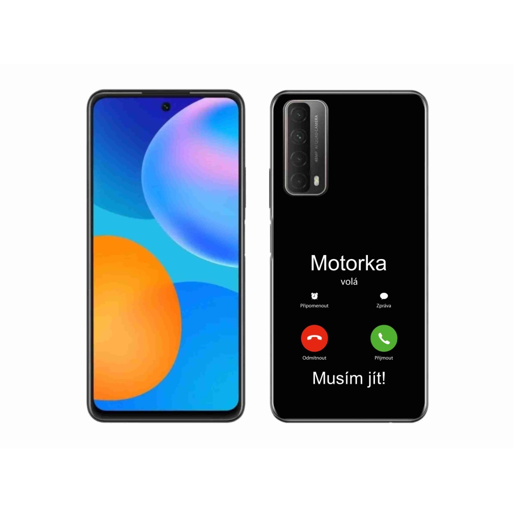 Gélový kryt mmCase na Huawei P Smart (2021) - motorka volá čierne pozadie