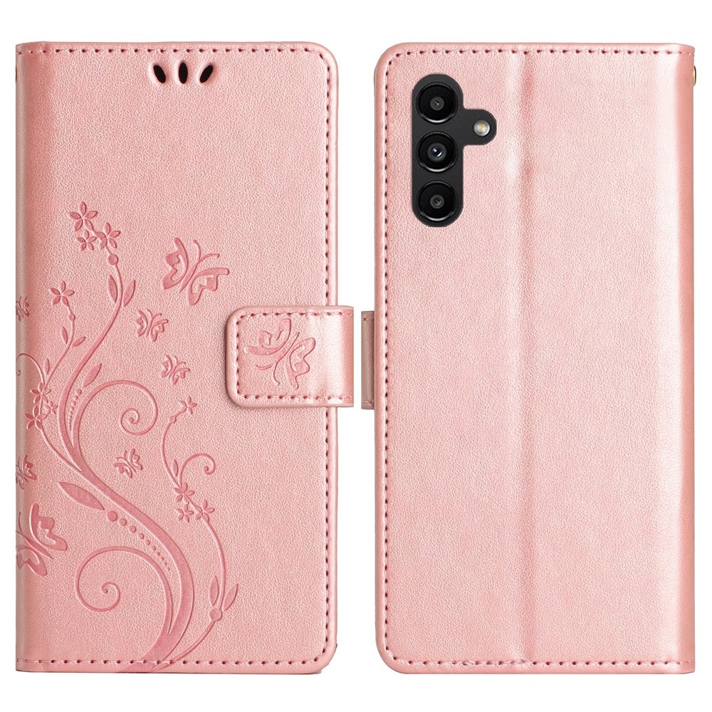 Flowers knižkové púzdro na Samsung Galaxy S25 - ružovozlaté