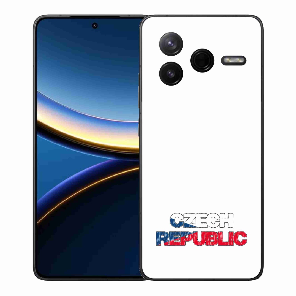 Gélový kryt mmCase na Xiaomi Poco F7 Pro - Czech Republic biele pozadie