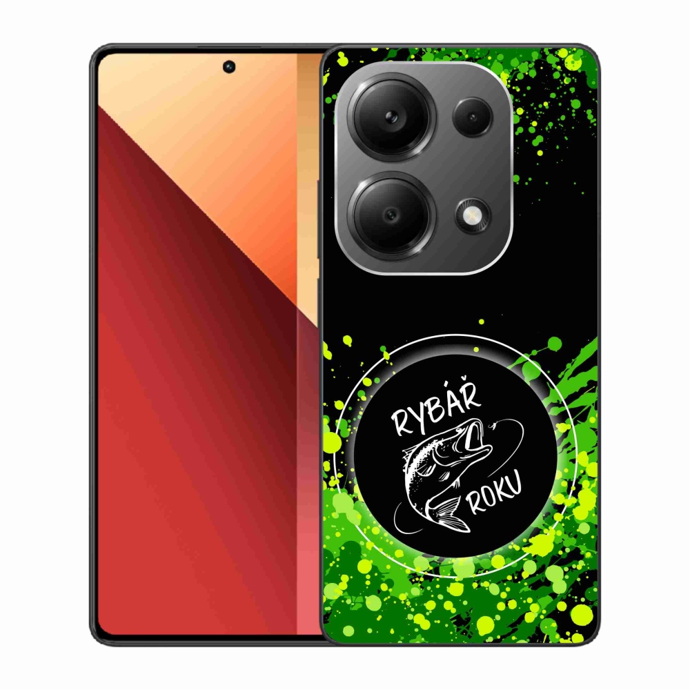 Gélový kryt mmCase na Xiaomi Redmi Note 13 Pro 4G/Poco M6 Pro - rybár roka čierne pozadie