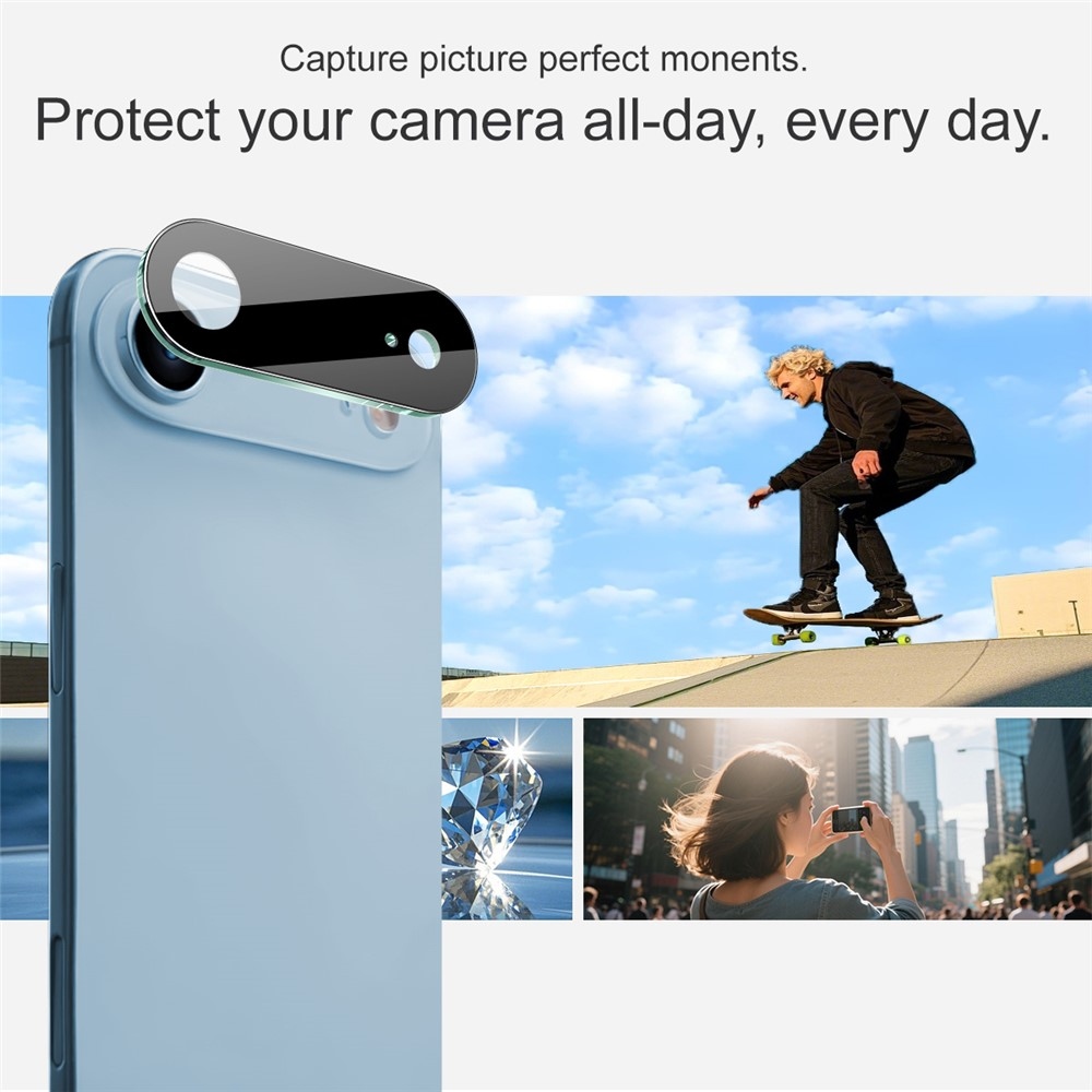 IMK sklo šošovky fotoaparátu na iPhone 17 Air - čierne
