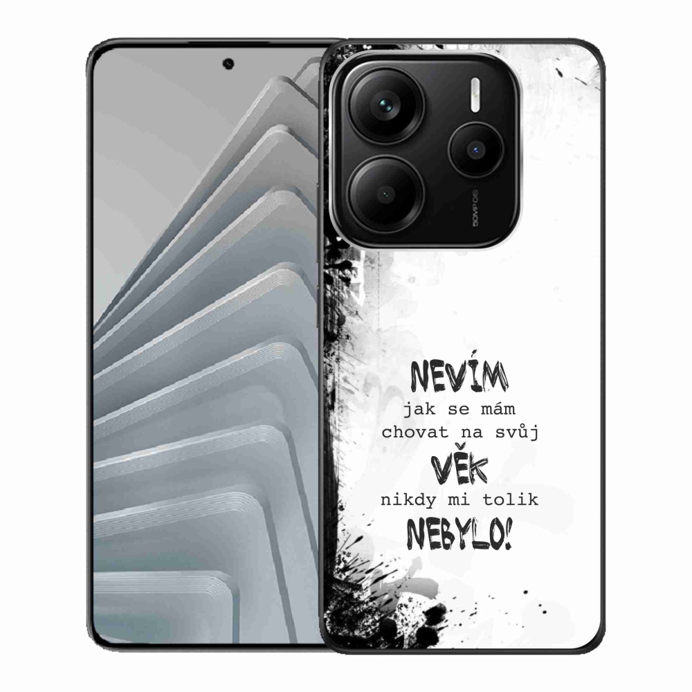 Gélový kryt mmCase na Xiaomi Redmi Note 14 5G - vtipný text 14 biele pozadie