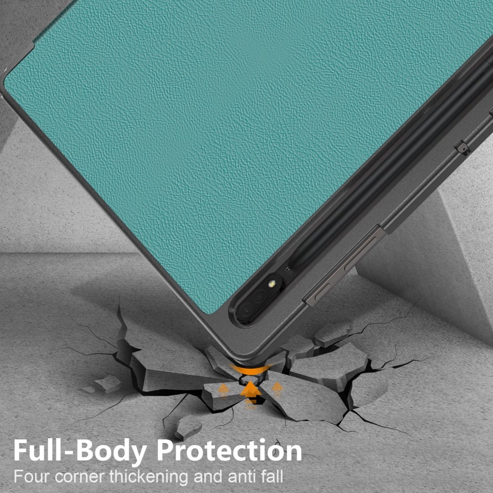 Case chytré zatváracie puzdro na Samsung Galaxy Tab S9 Ultra - zelené