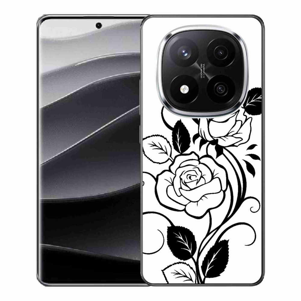 Gélový kryt mmCase na Xiaomi Redmi Note 14 Pro+ 5G - čiernobiela ruža