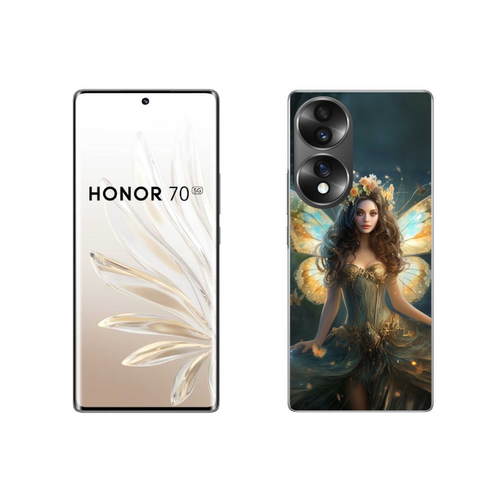 Gélový kryt mmCase na Honor 70 - motýlia žena