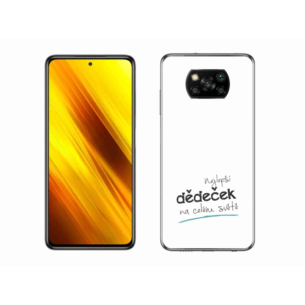 Gélový kryt mmCase na Xiaomi Poco X3 Pro - najlepší dedko 3 biele pozadie