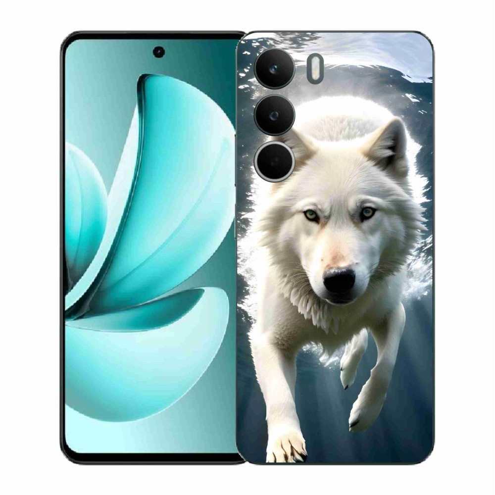 Gélový kryt mmCase na Realme C71 - biely vlk