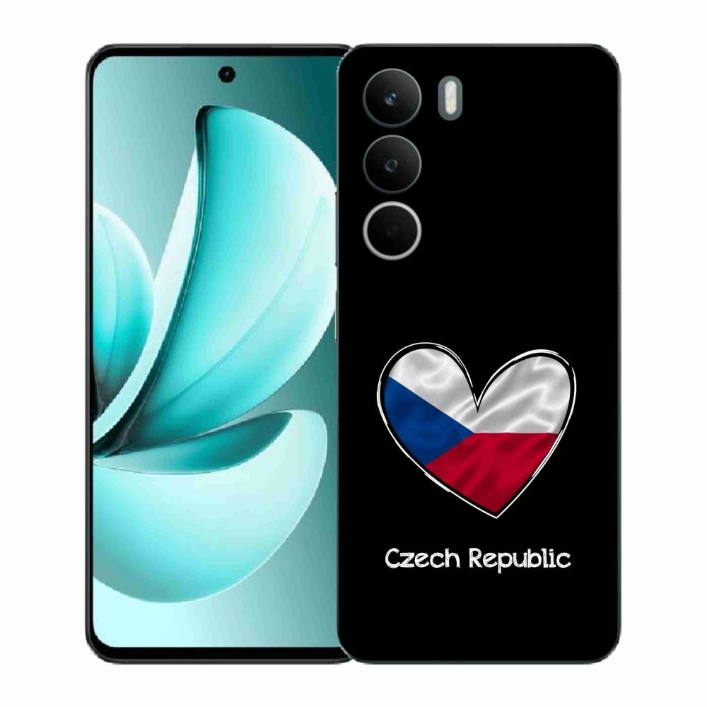Gélový kryt mmCase na Realme C71 - vlajka srdca čierne pozadie