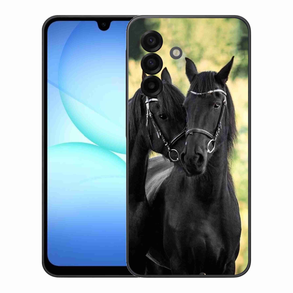 Gélový kryt mmCase na Samsung Galaxy A17 4G/5G - dva čierne kone