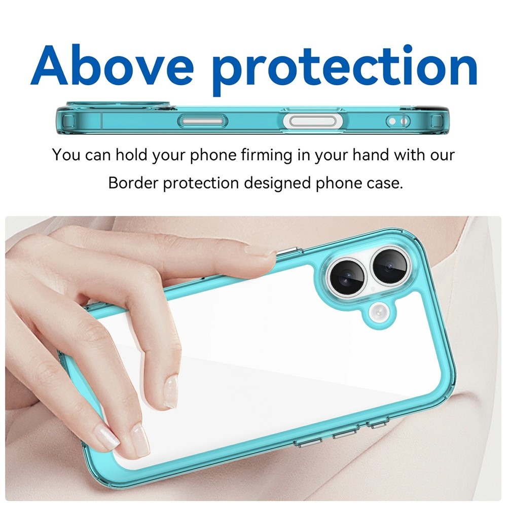 Gélový obal s pevným chrbtom na iPhone 17 - svetlomodrý